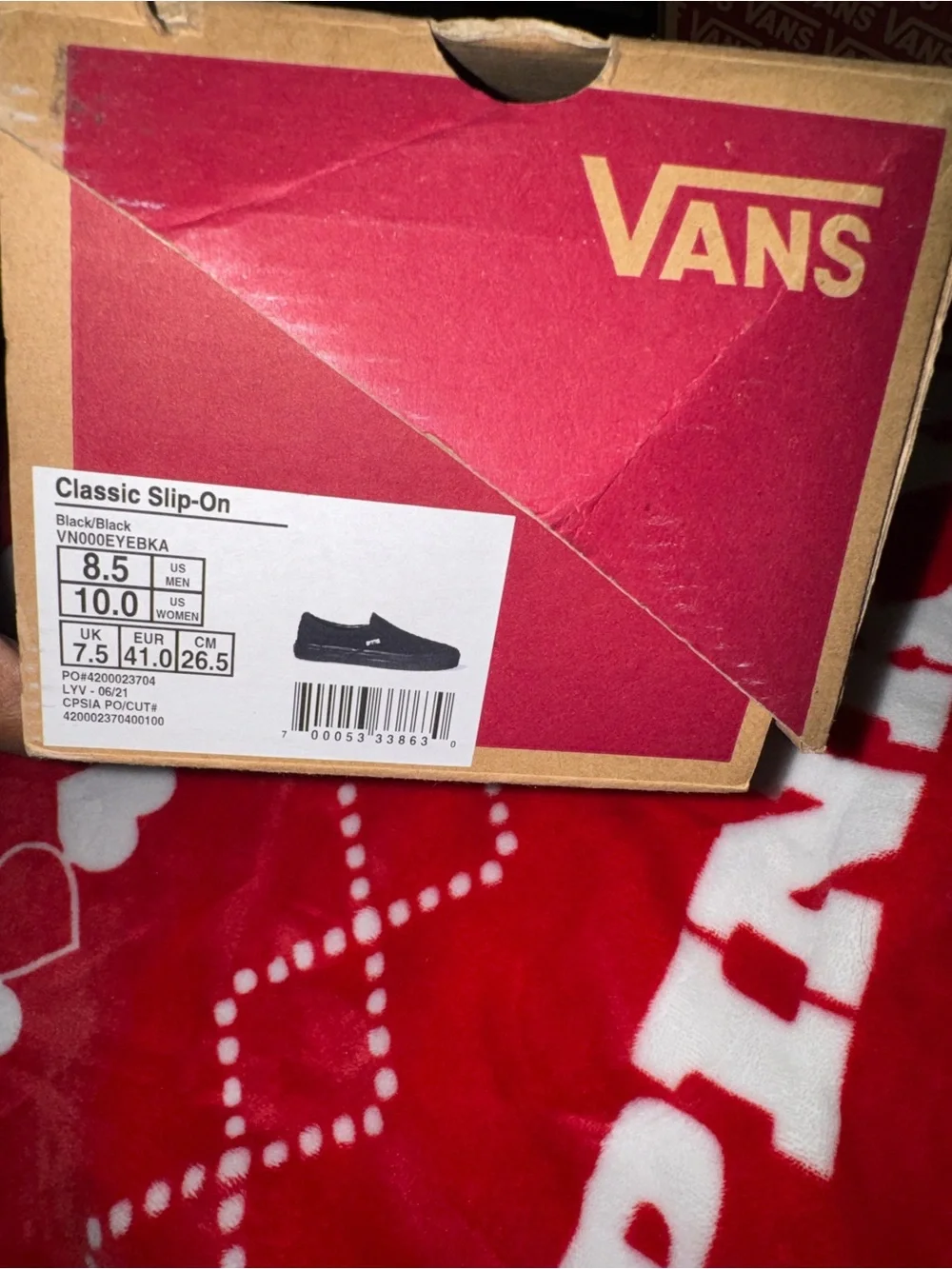 Vans Black Classic Slip-On Canvas Loafers